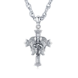 YueYuan Religious Saint Michael / Saint Christopher / Guadalupe Necklace 925 Sterling Silver Women Men Saint Patron Saint Pendant Amulet Jewellery Gift, Sterling Silver, No Gemstone