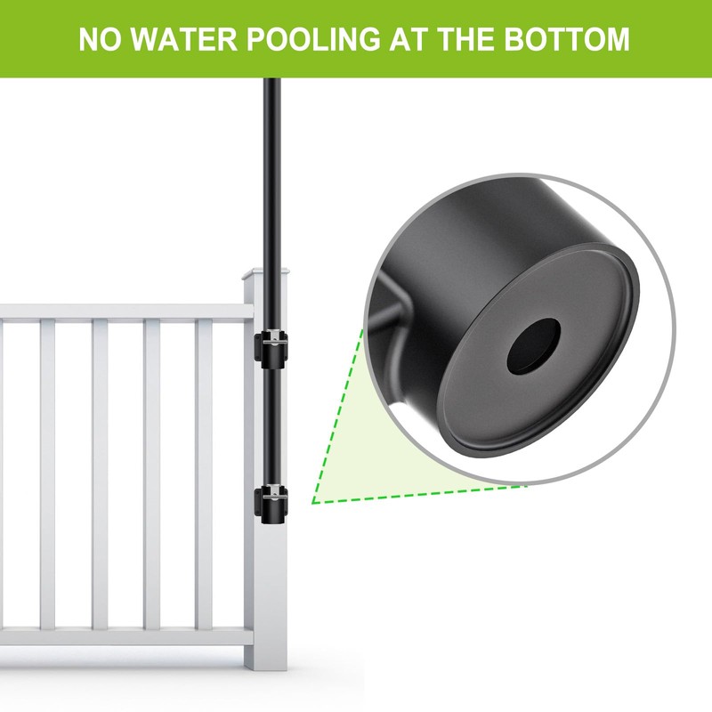 Lifeswell Heavy Duty Deck Railing Umbrella Holder, Patio Umbrella Stand