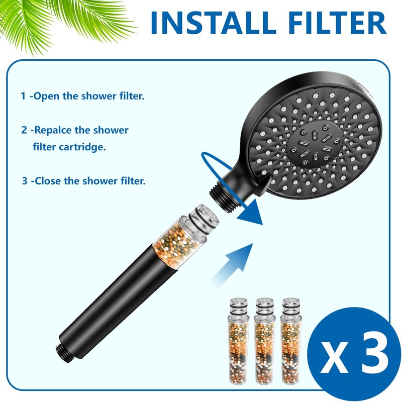 Replacement Handheld Shower Filter Compatible with SR SUN RISE Shower