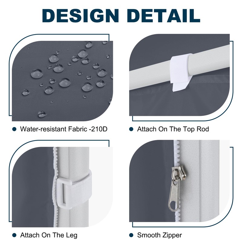 MASTERCANOPY 12x12ft Canopy SunWall Instant Canopy SideWall for Pop Up