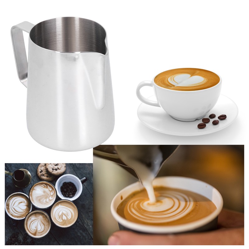600ml Stainless Steel Frothing Cup Milk Coffee Frothing Pitcher with