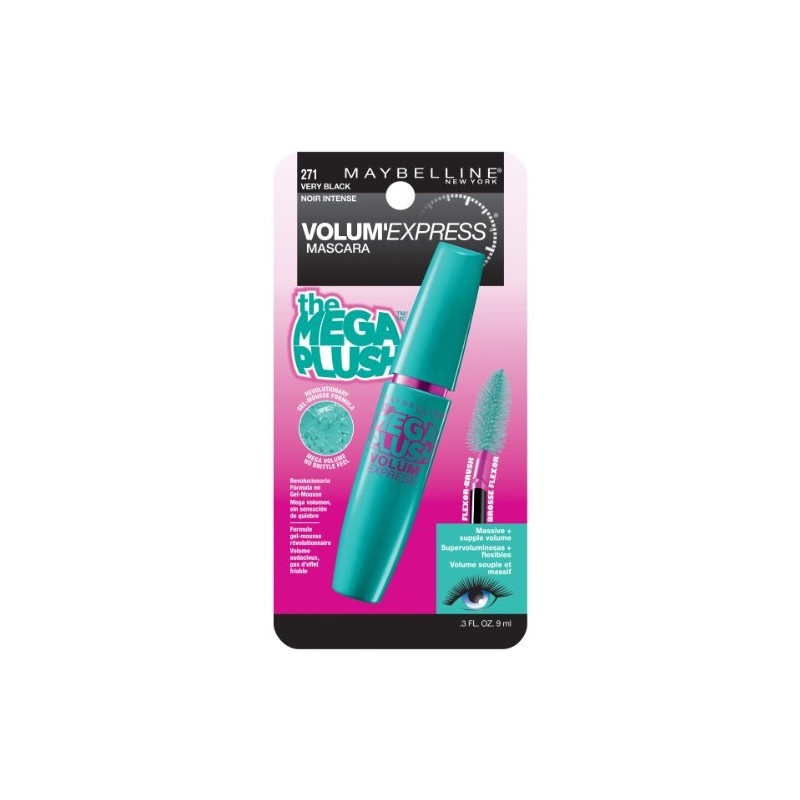 Maybelline New York Volume Express Mega Plush Washable Mascara, Very