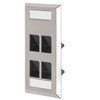 Leviton 43081-1L4 4-Port Angled Stainless Steel QuickPort Single Gang Wallplate