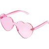 Maxdot Heart Shape Sunglasses Rimless Transparent Heart Glasses Party Favors
