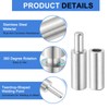 QUARKZMAN Pack of 4 Weld-On Hinges 50 x 10 mm