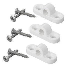 blntackle76 Set of 3-12 Plastic Awning Eyelets Wall Eyelets Vertical or Horizontal for Caravan Motorhome Tent Eyelet Camping White Includes Screws (3 Pieces Horizontal)