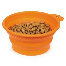Guardian Gear Portable Dog Bowl Bend-A-Bowls Collapsible Food and Water for Dogs Traveling (Medium - 25 Ounce Carrot)