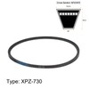 sourcing map XPZ730 V-Belt Drive Belt 730 mm Pitch Length