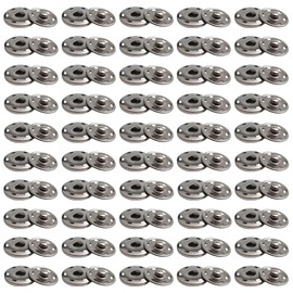 Sew on Snap Buttons Big Metal Snap Fastener Large Sewing Snaps Durable Sewing Press Studs Buttons Snaps for Fabric Clothing 0.75 inch(19 mm) 50 Sets Press Button for Sewing Gun Black Ckyleole