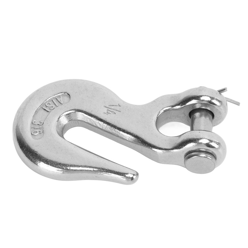 Marine Boat Slip Lifting Hook 1/4in 1000lbs Load Bearing Capacity