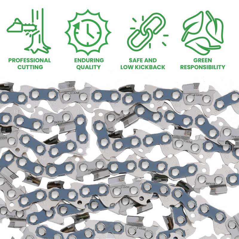 BYANE Carbide Chainsaw Chain 18 Inch, .325 Pitch, 063" Gauge,