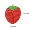 Hemoton Pot Holders Cloth Trivets Strawberry Shaped Cotton Thread Kitchen