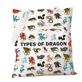 PXTIDY Type Of Dragon Tote Bag Dragon Knowledge Shoulder Bag Dragon Tribes For Dragon Lovers Darkstalker Bag