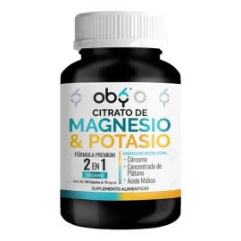 Citrato Magnesio Y Citrato Potasio | Curcuma, Extracto Platano, Acido Malico | Fórmula Premium Complex Alta Absorcion | Suplemento Alimenticio Citrate Magnesium | Vitaminas Mujer Hombre | 180 Capsulas