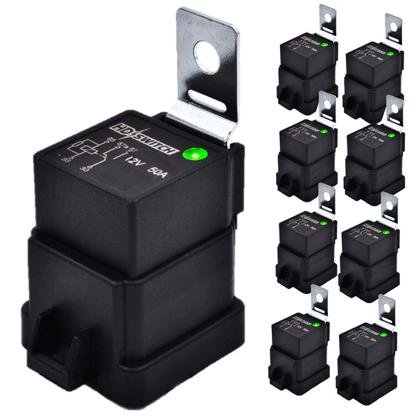 HD Switch 8 Pack Waterproof 12V Relay Replaces John Deere