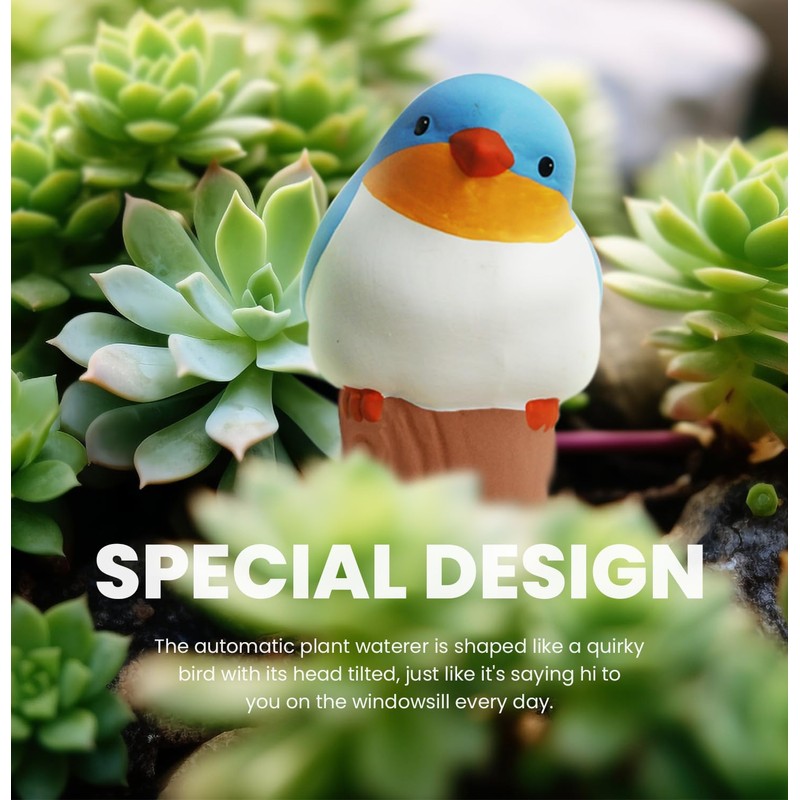 YFDB Bird Shaped Plant Watering Globes(Bule 4ps) Plants Suitable for