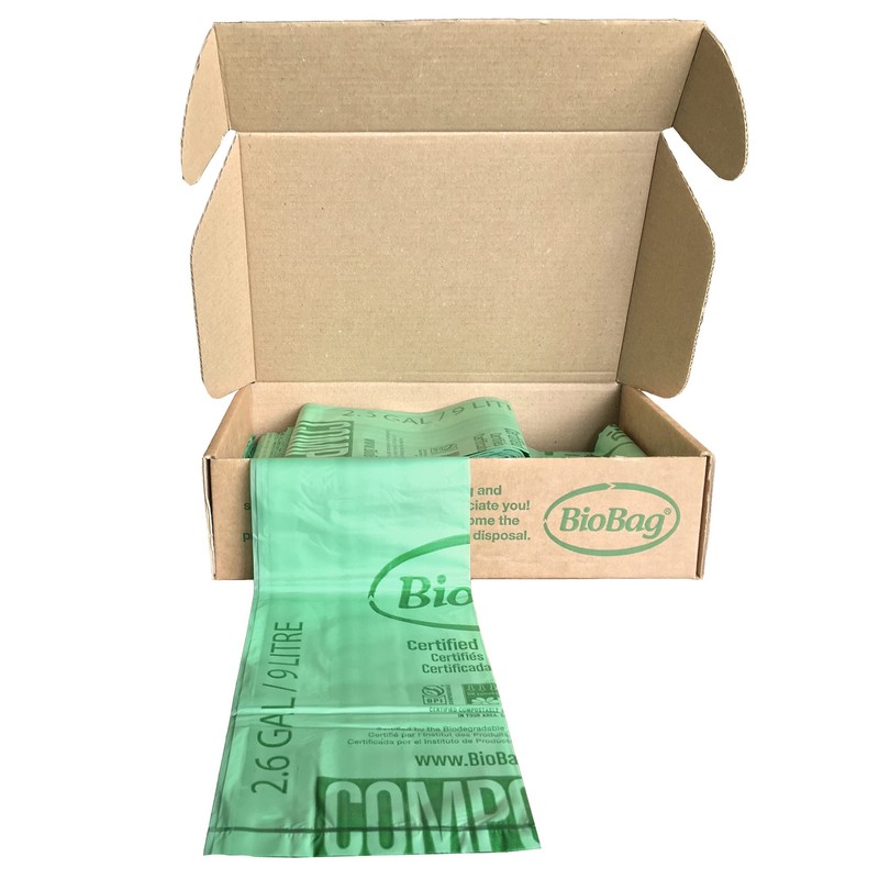 2.6 Gallon Compostable Food Scrap Bags by BioBag, 100 Count,