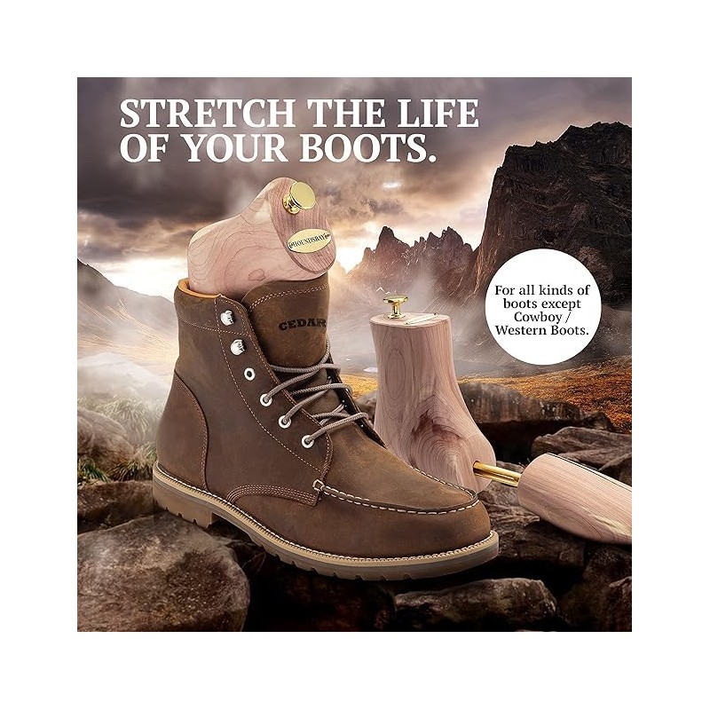 HOUNDSBAY Boot Trees, Cedar Boot Tree for Men, Shoe Tree