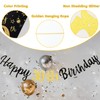 TOPWAYS 30th Birthday Decorations Banner Women Men, Black Gold 30th