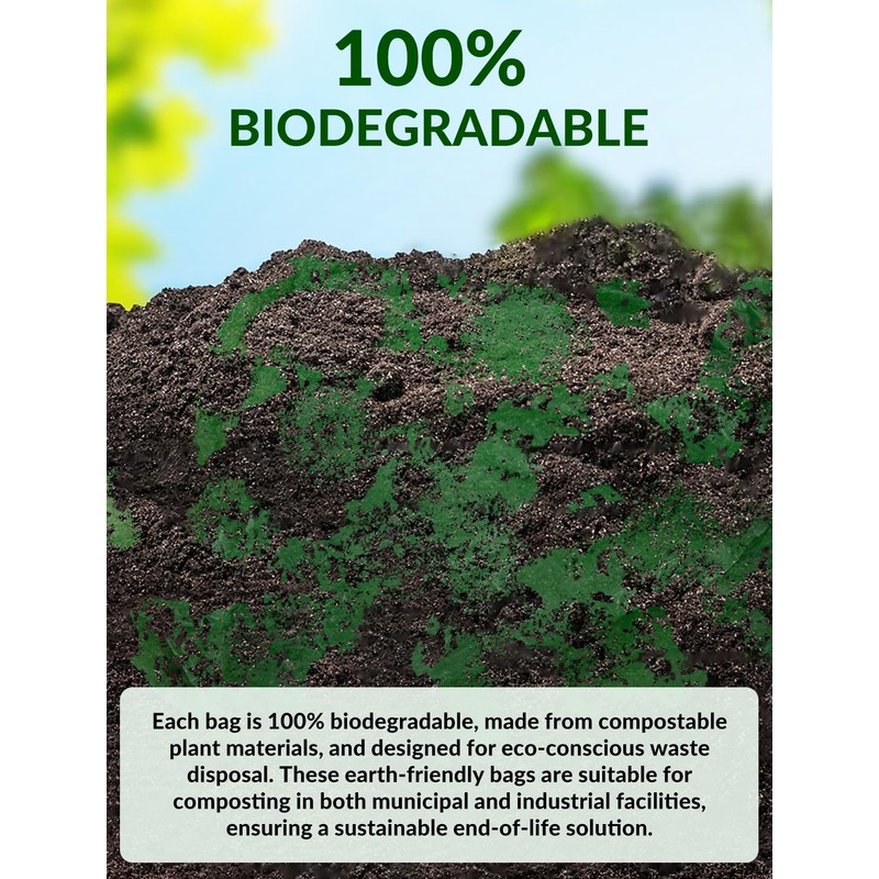 UMT Plastar 200 Count 100% Biodegradable & Compostable Trash Bags