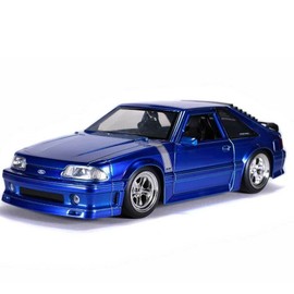 Jada Toys Bigtime Muscle 1:24 1989 Ford Mustang GT - Coche Fundido a presión, Azul, Juguetes para niños y Adultos