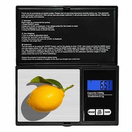 Weigh Gram Scale Digital Pocket Scale,1000g x 0.1g,Digital Grams Scale, Food Scale, Jewelry Scale Black, Kitchen Scale