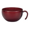 Miyamoto Sangyo 4512951127331 Clean Coat Soup Bowl with Handle, Red