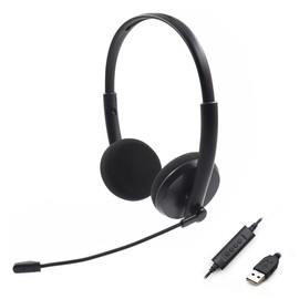 USB Headset with Noise Cancel-ling Microphone Stereo Sound Business Headphone for Laptop Computer Suitable Call Center Service Telephone Customer Service Soft phone Headset
