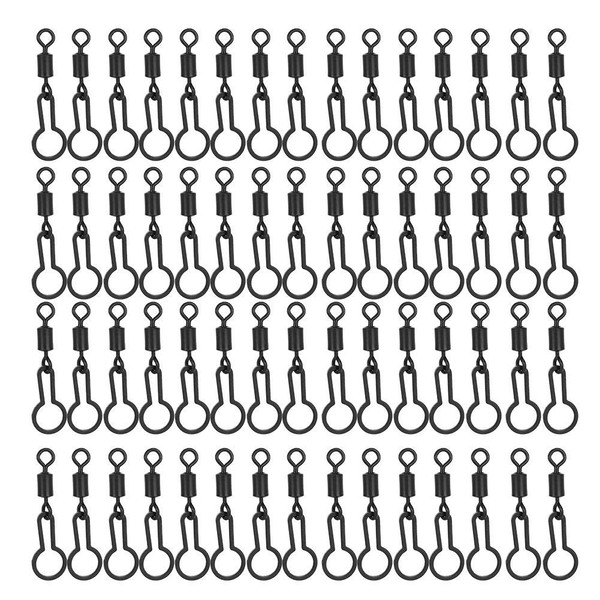 Vbest life 60 Pieces Fishing Swivels, Carp Fishing Swivels for