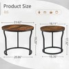 Hoctieon Nesting Coffee Tables, Round Nesting Tables Set of 2,