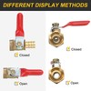 sourcing map 2Pcs Brass Water Mini Ball Valve Shut Off