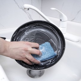 Miracle Microfiber Scrubbing Sponge, Blue Extra Scrubbing Power Sponge for Kitchen, Sink, Pot, Pan and Dish Washing, Super Absorbent and Rapid Drying, 6-Pack, Blue by Superio