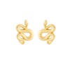 All We Are White Snake Stud Earring (Gold Tone)