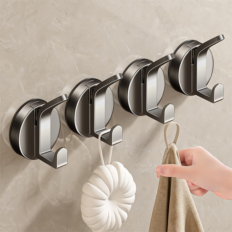 anyuan boy Pack of 4 Suction Cup Hooks, Suction Cup