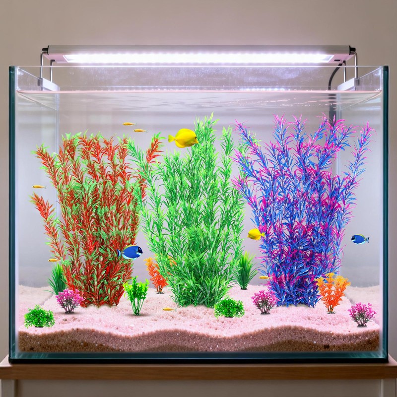 CousDUoBe 21 Inch Aquarium Plants Set Tall Fish Tank Plants