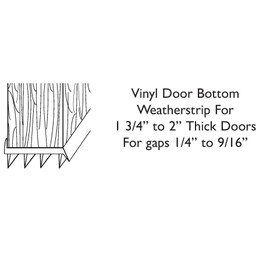 4 FT - Brown Vinyl Door Bottom for 1 3/4"- 2" Thick Doors 4 FT P-12-BR