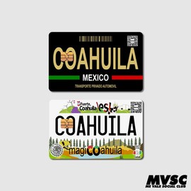 Card Stickers - Mexico Placas (Mexican License Plate) - For Debit, Credit and other cards:_COAHUILA