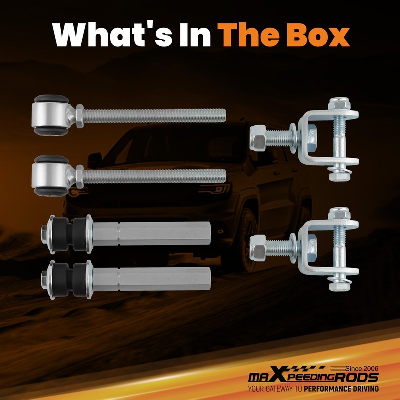 maXpeedingrods Adjustable Sway Bar End Link Kit for Chevy Silverado/GMC