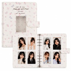 Álbum para photocards Kpop A5 de 6 anillas con 30 páginas de bolsillo y 240 ranuras, con cubierta de cuero sintético, ideal para tarjetas coleccionabl