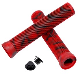 FORYNXHWIN Bicycle Handlebar Grips, Soft Anti-Slip Rubber Cycling Grips, Waterproof for MTB BMX Cycle Road Mountain Bike Cycling Bicycle Scooter (Red)