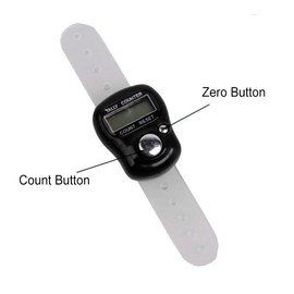 Digital lap counter, mini finger counter, electronic hand counter, finger counters, digital LED finger clicker, electronic finger counter, finger counter, manual counter, mini hand counter (black, 2