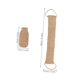 Baluue Back Rub Bath Rub Set Exfoliating Gloves Natural Sisal Loofah for Body Shower