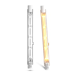 CucuGo CucuGo R7s dimmar 118mm 300W halogen lamps AC220-240V r7s linear warm white? 2800K pen projector halogen spotlight 5900lm for lighting home, work, security, street lights, etc (2 pieces)