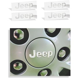 Reflective Concepts Jeep Center Cap Lettering Overlay Decal Stickers - Fits: 2012-2021 Jeep Wrangler - (Color: Silver Metallic)