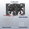 Yeuzbur IP67 Waterproof Fan 80×25mm 12v Fan DC 2-Pin 2-Pack
