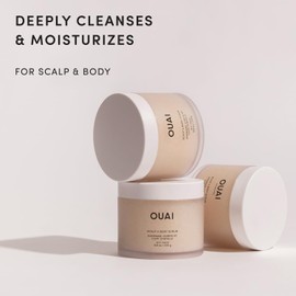 OUAI Scrub Exfoliante para Cuerpo y Cuero Cabelludo con Aroma a Rosa y Beneficios para Piel Seca