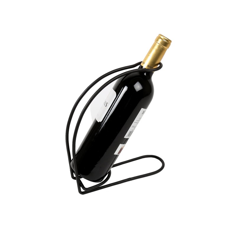 Luciano Housewares Vintage Iron Single Bottle Wine Holder, 9 inches,