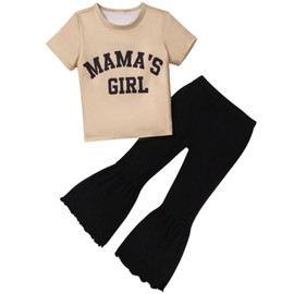 Xumplo Toddler Baby Girls Clothes Set Girls Short Sleeve 2 Pieces Outfits Childrens Summer Casual Clothing Sets 3-4 Years