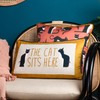 furn. Kitta Sits Here Cushion Cover, Polyester, Ochre,30 x 50cm