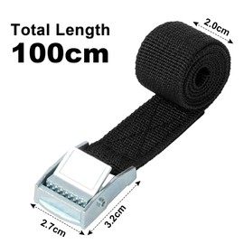 URAQT Lashing Strap Mounting Strap, Pack of 10, 150 kg, 1 Metre, Ratchet Lashing Strap, Width 20 mm, Lashing Strap, Adjustable Mounting Straps with Clamping Lock for Transport, Cargo, Luggage,